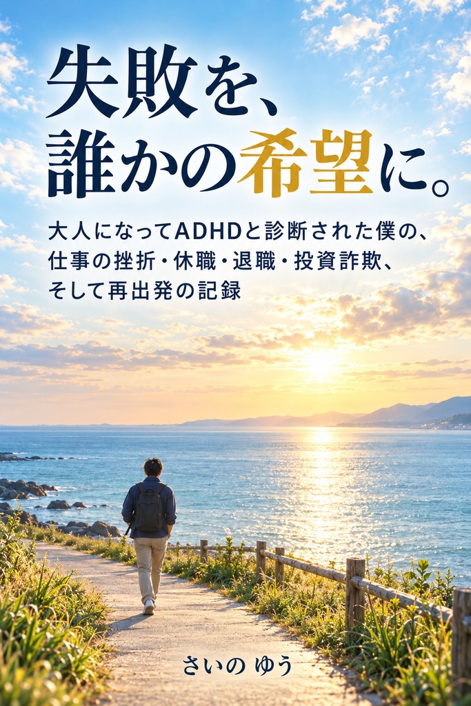 失敗を、誰かの希望に。|大人になってADHDと診断された僕の再出発の記録