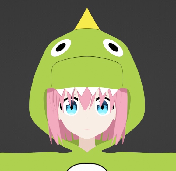Bocchi dino model 2.0 (blender, fbx, vrm, unity package)