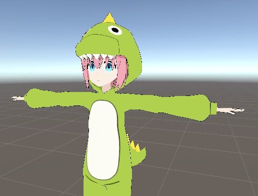 Bocchi dino model 2.0 (blender, fbx, vrm, unity package)