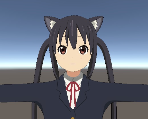 Azusa Nakano 3D model (blender, fbx, vrm, unity package)