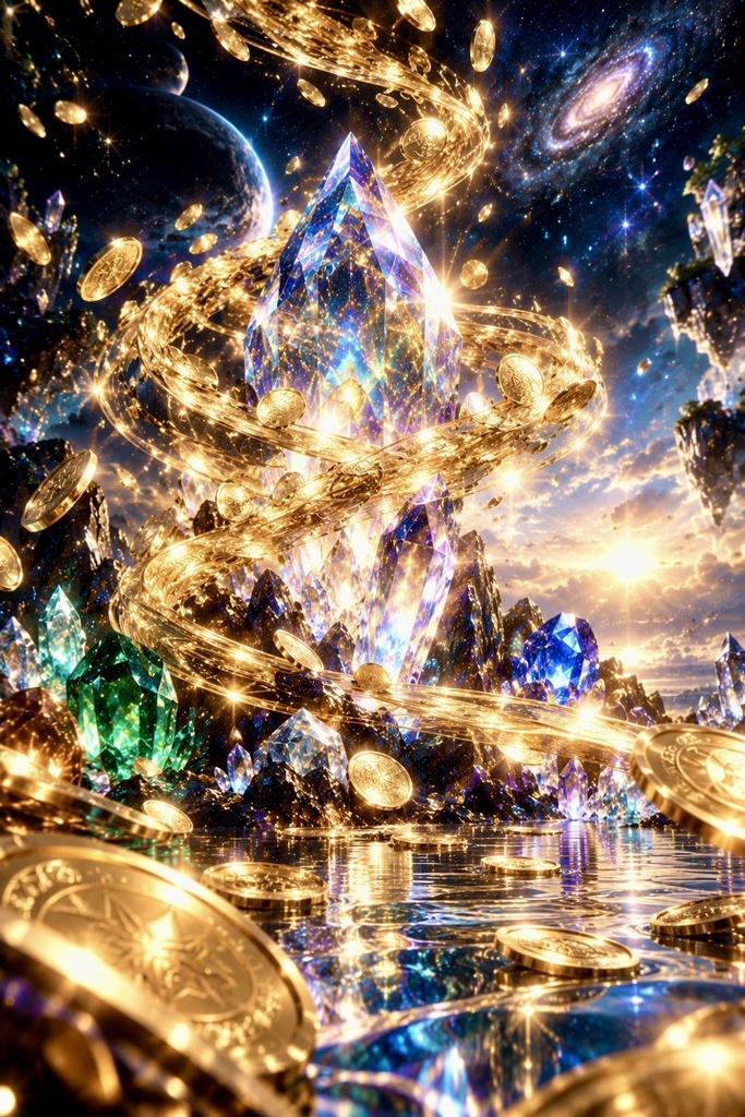 GOLDWAVE — Prism Abundance｜虹色の輝きと黄金の流れ