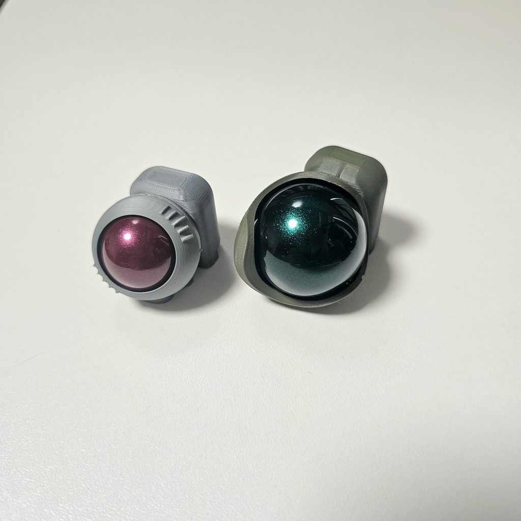 【keyball、moNa、roBa向け】25mm用トラックボールケース(蓋ありモデル)【カラーオプションあり】【左手モデル対応!】