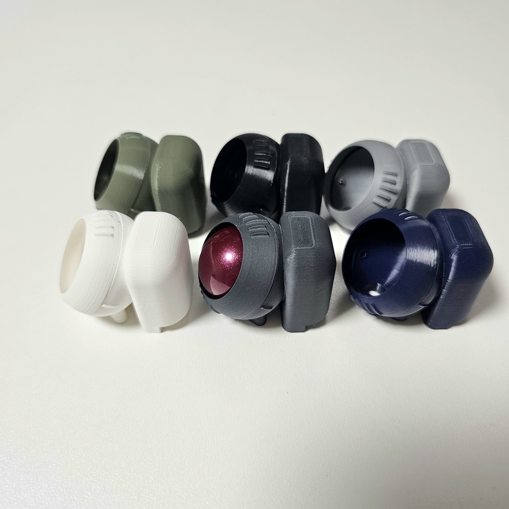 【keyball、moNa、roBa向け】25mm用トラックボールケース(蓋ありモデル)【カラーオプションあり】【左手モデル対応!】