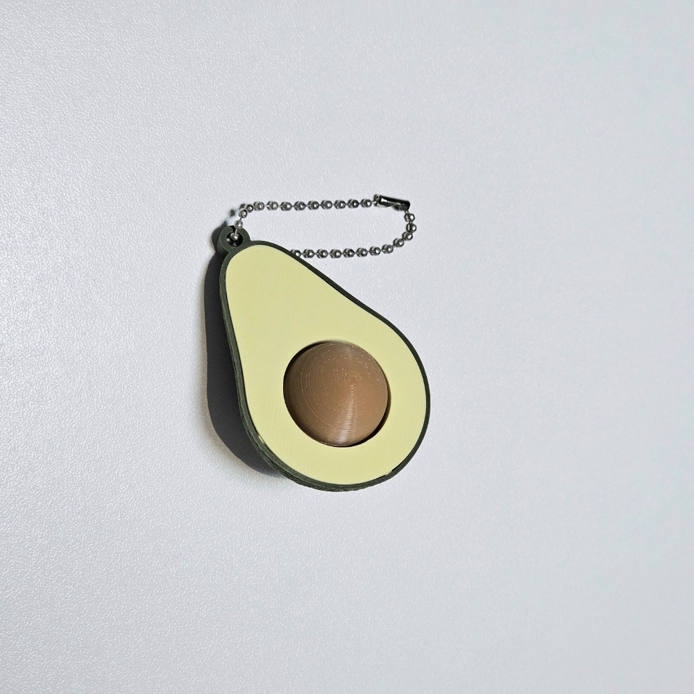 【カチカチ鳴る】アボカド型 メカニカルキースイッチ キーホルダー