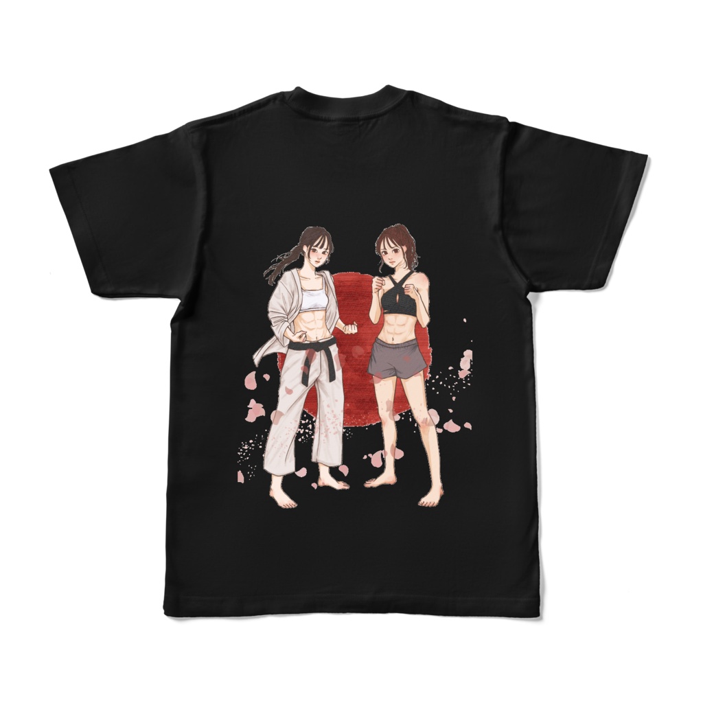 【最強腹筋女子会】オリジナル Tシャツ part1(背面印刷)