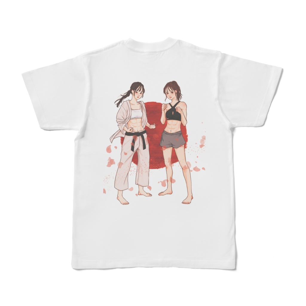 【最強腹筋女子会】オリジナルTシャツ part1 (背面印刷)