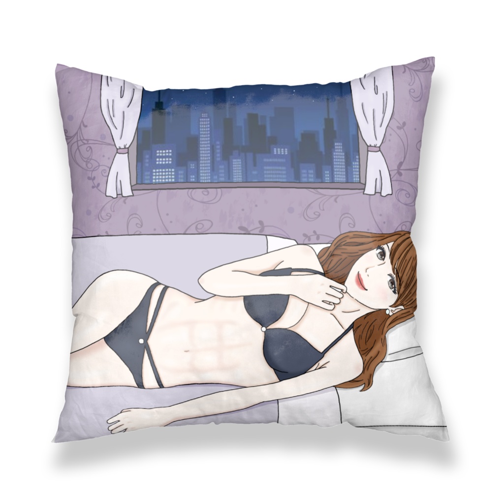 【腹筋女子の華】オリジナルクッションカバー