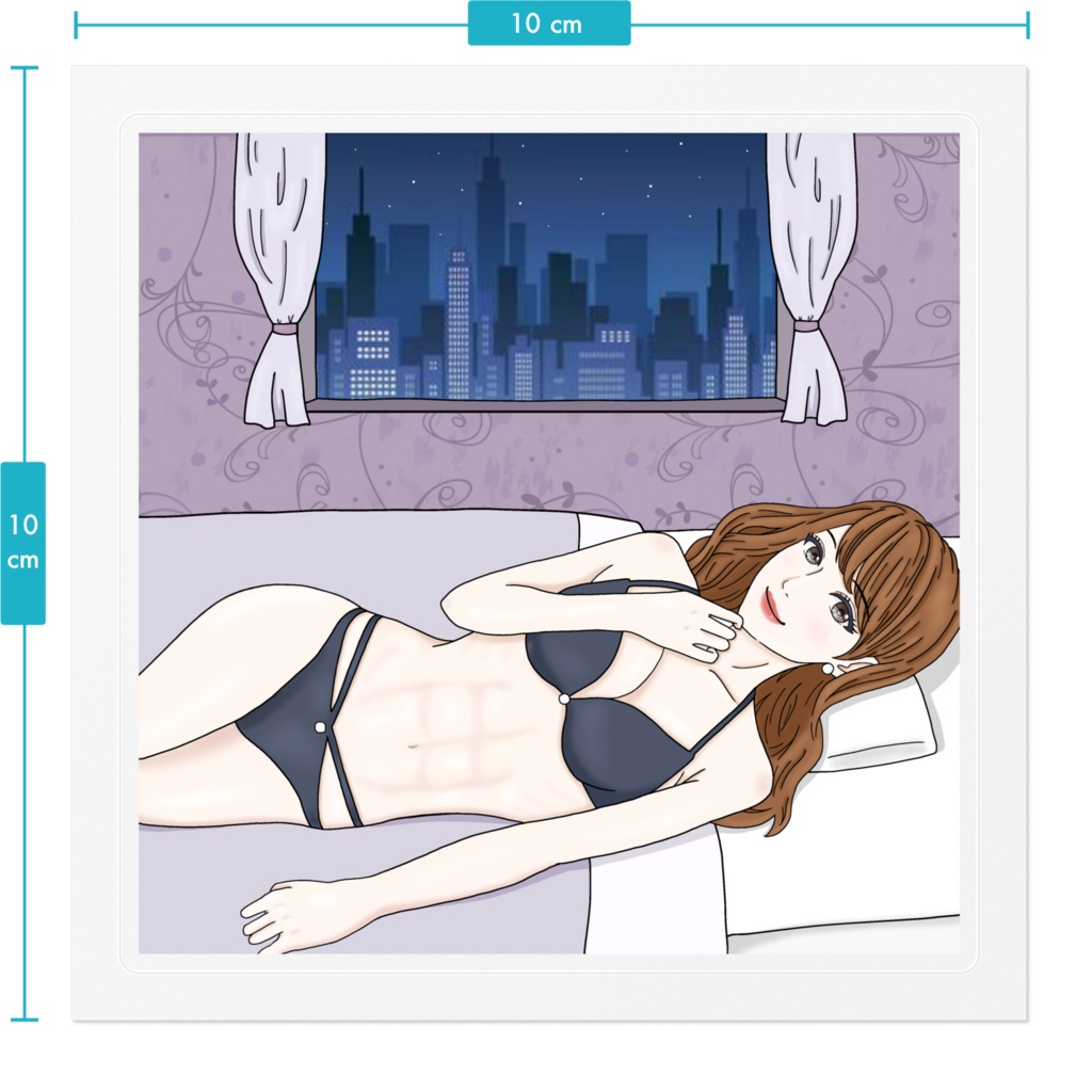 【腹筋女子の華】オリジナルステッカー