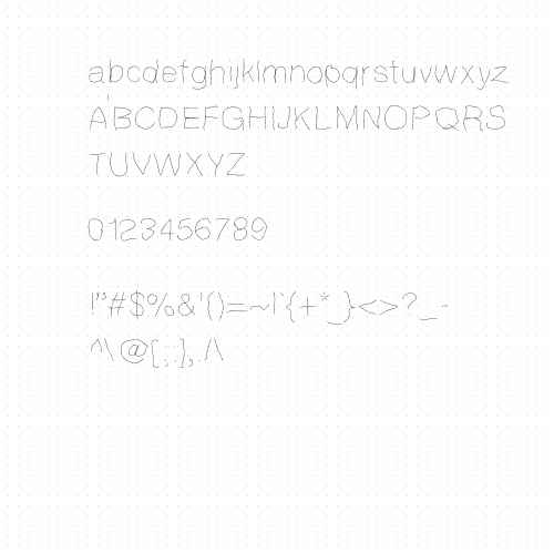 4歳が作成したフォント「Nフォント」