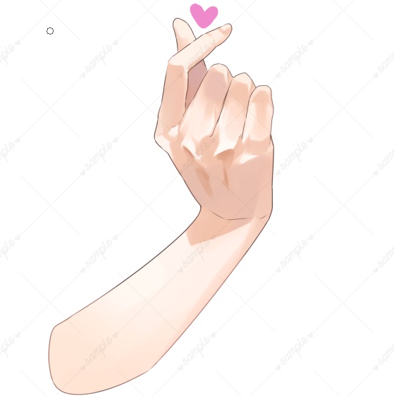 【VTuber向け】指ハートする手