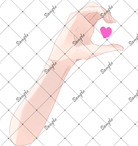 【VTuber向け】ほっぺハートの手