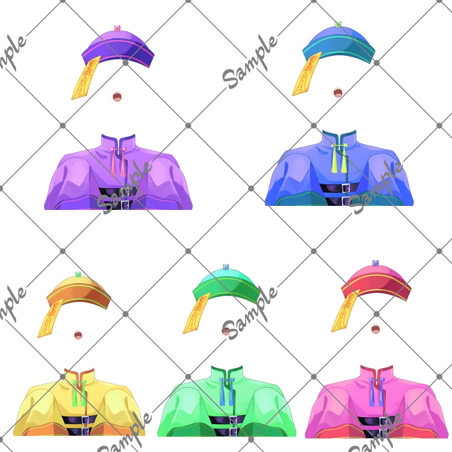 【VTuber素材】キョンシーの服素材