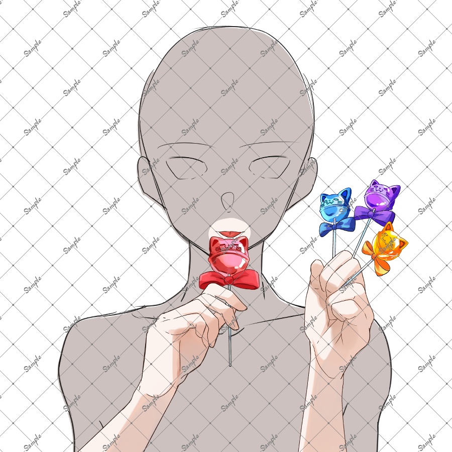 【VTuber素材】猫飴を持つ手