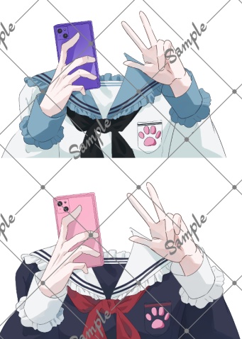 【VTuber素材】フリルセーラー服素材