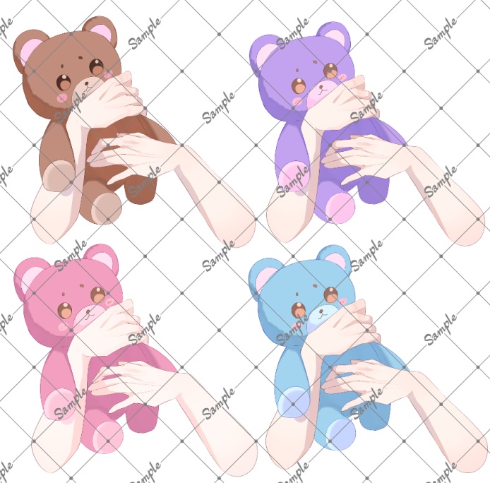 【VTuber素材】ぬいぐるみ抱っこシリーズ まとめ販売