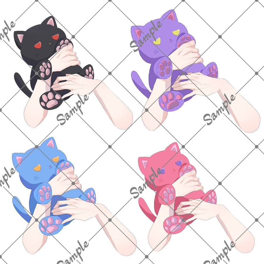 【VTuber素材】ぬいぐるみ抱っこシリーズ　まとめ販売