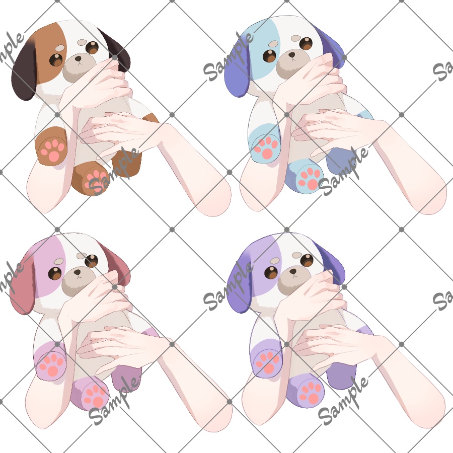 【VTuber素材】ぬいぐるみ抱っこシリーズ まとめ販売