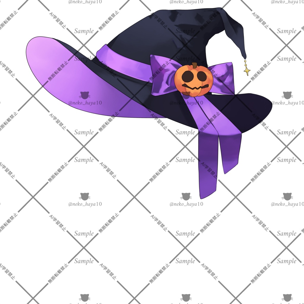 【VTuber素材】ハロウィン帽子