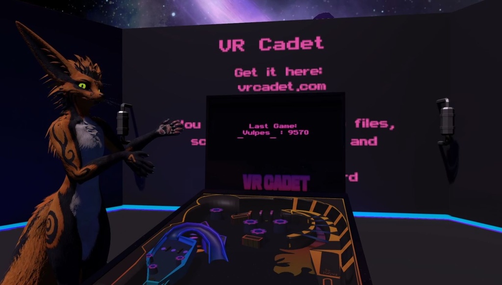 VRCadet Pinball Table VRChat World Asset