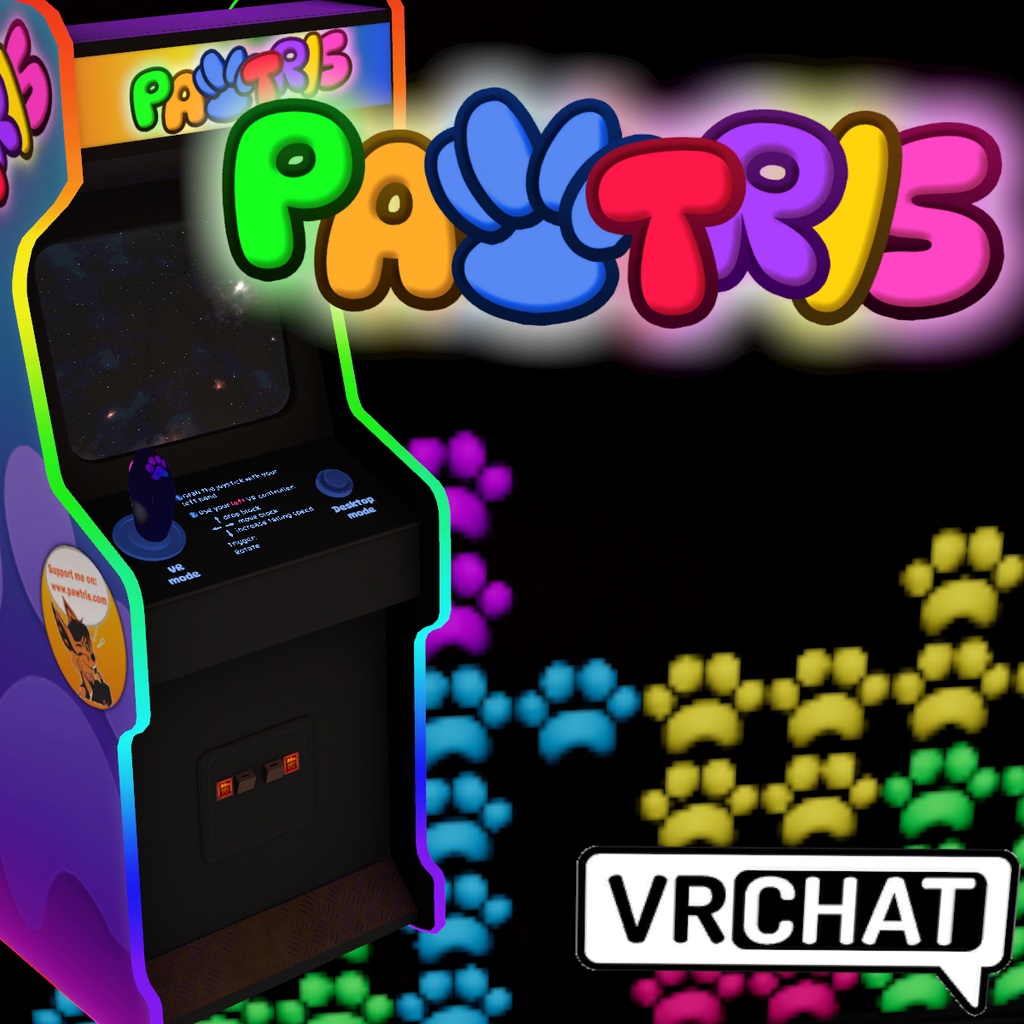 VR Arcade : Pawtris, VRChat World Asset