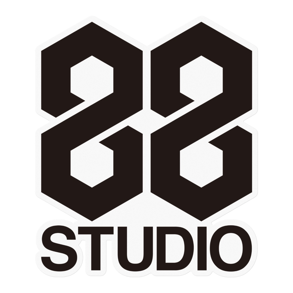 【88Studio】LOGO Sticker Black