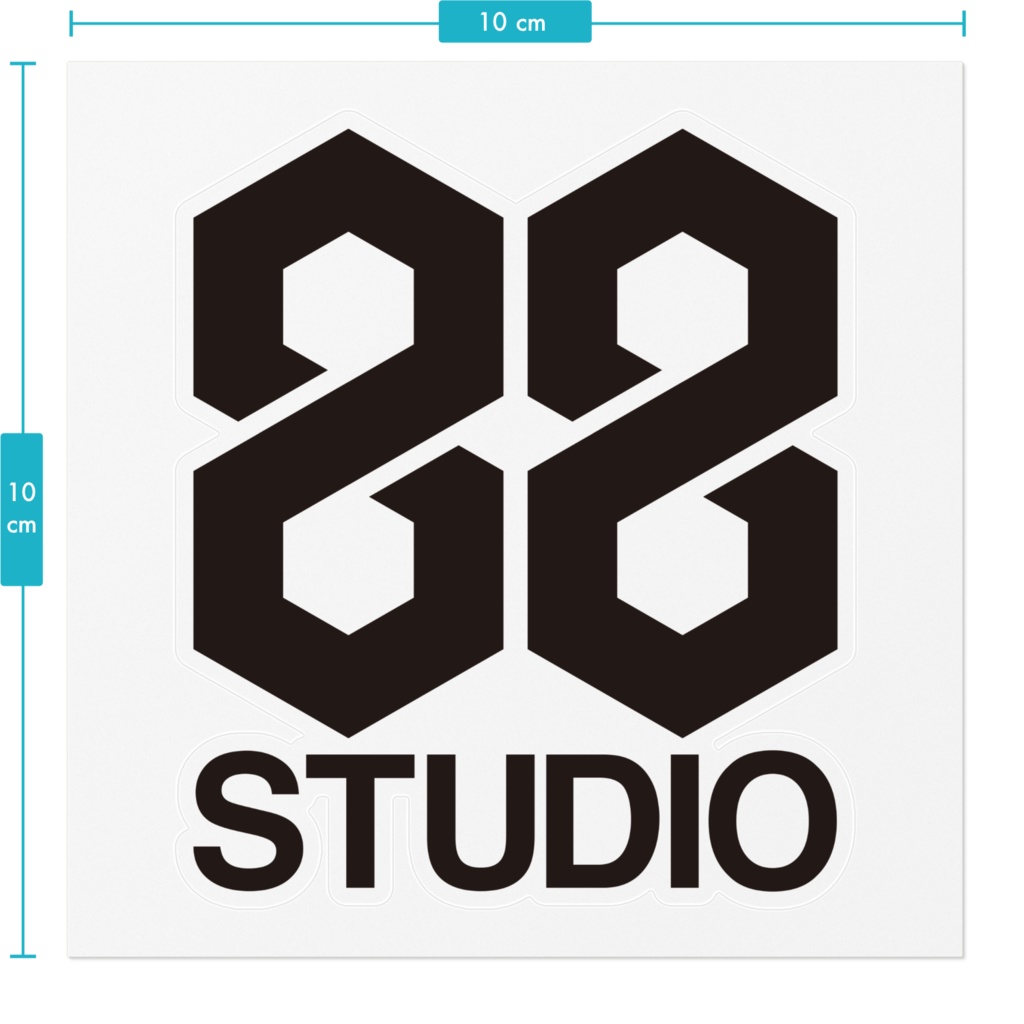 【88Studio】LOGO Sticker Black