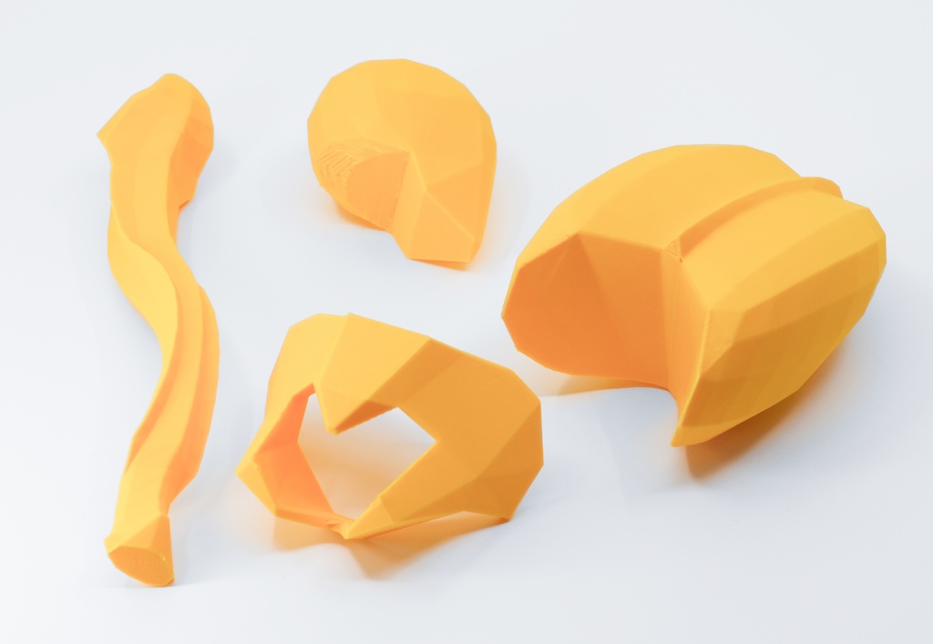 ローポリゴン骨格模型:体幹ver2(イエロー)