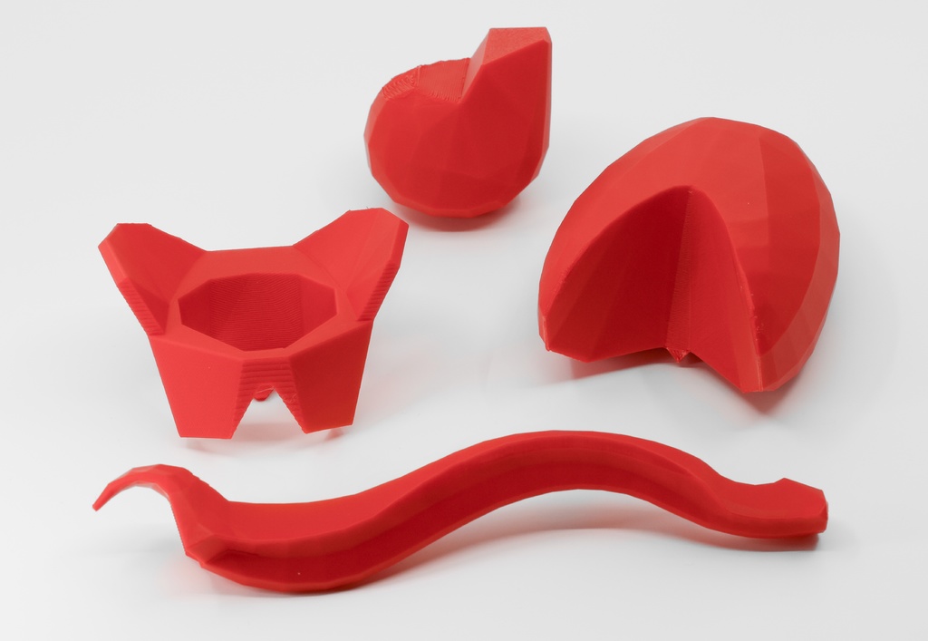 ローポリゴン骨格模型:体幹ver2(レッド)