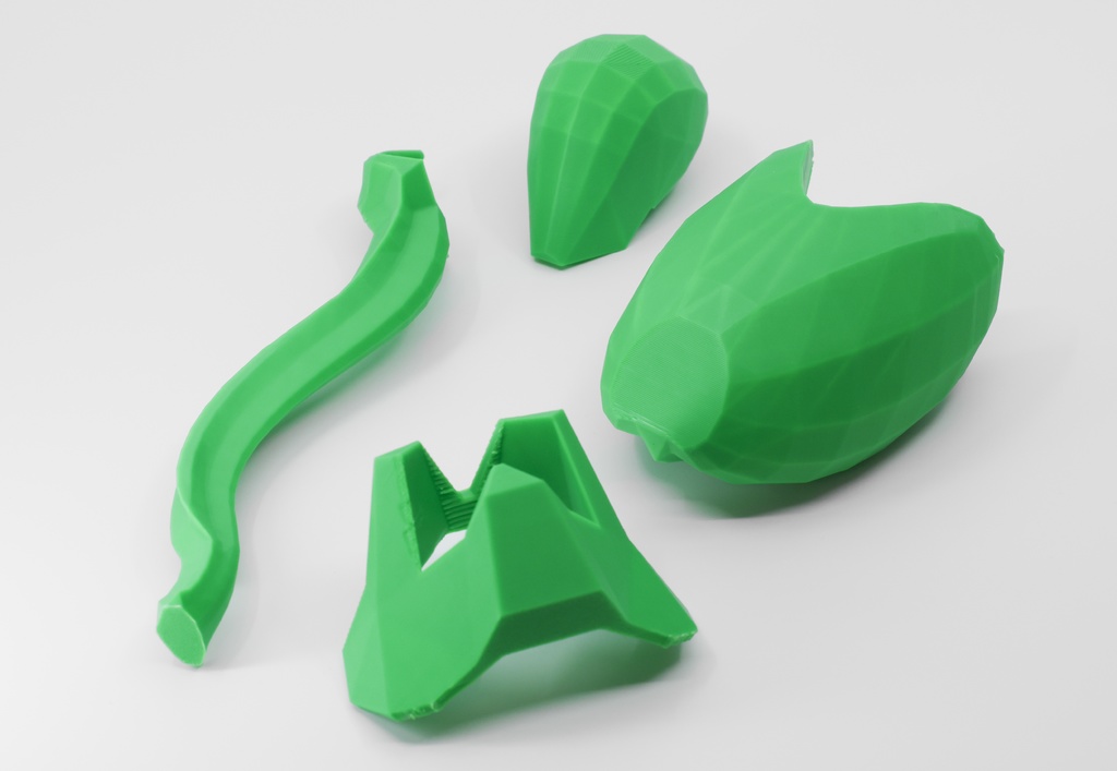 ローポリゴン骨格模型:体幹ver2(グリーン)