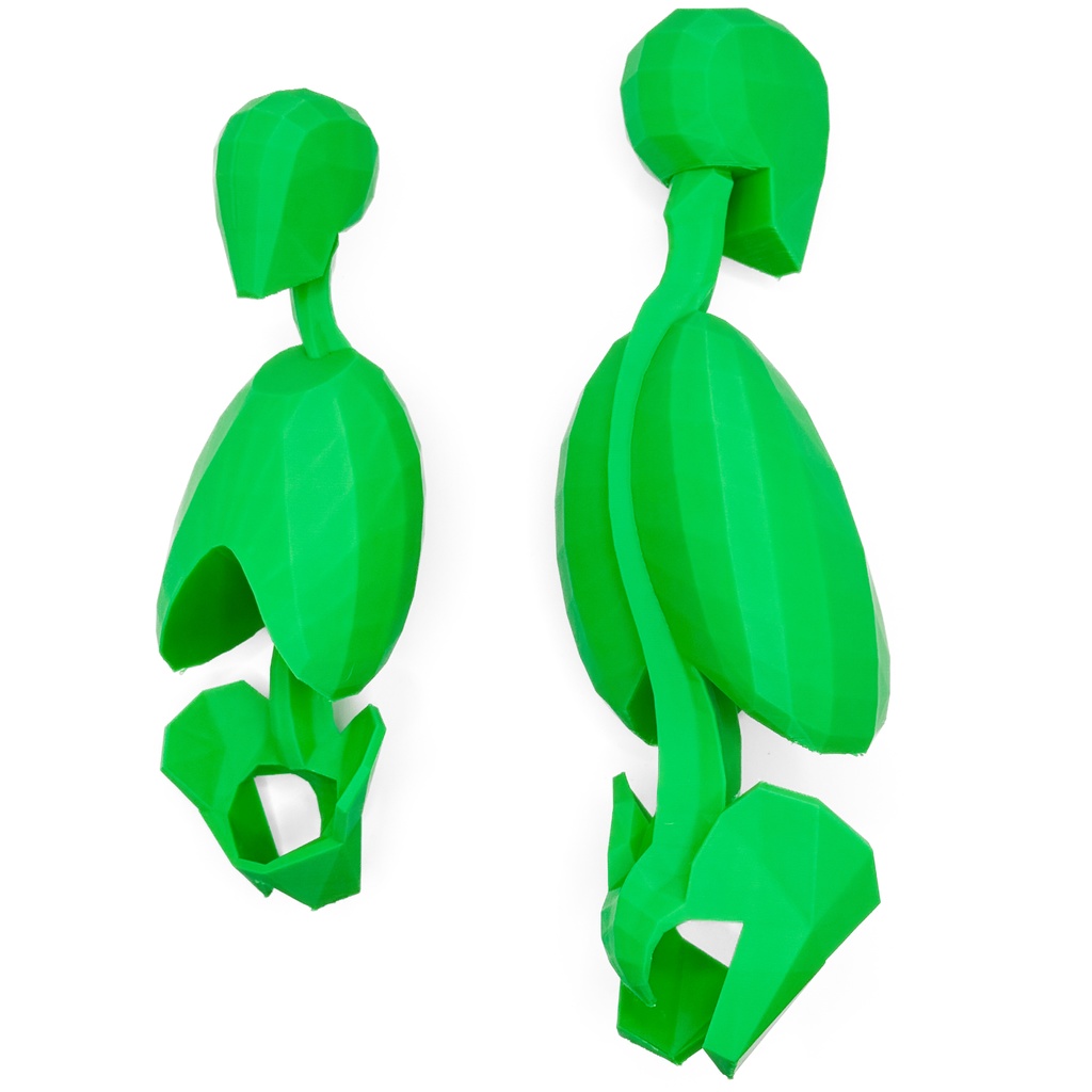 ローポリゴン骨格模型:体幹(連結タイプ)