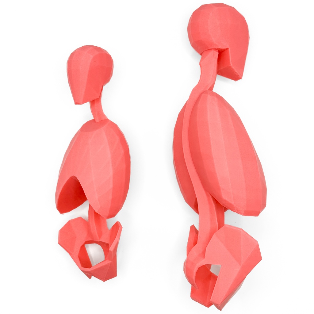 ローポリゴン骨格模型:体幹(連結タイプ)