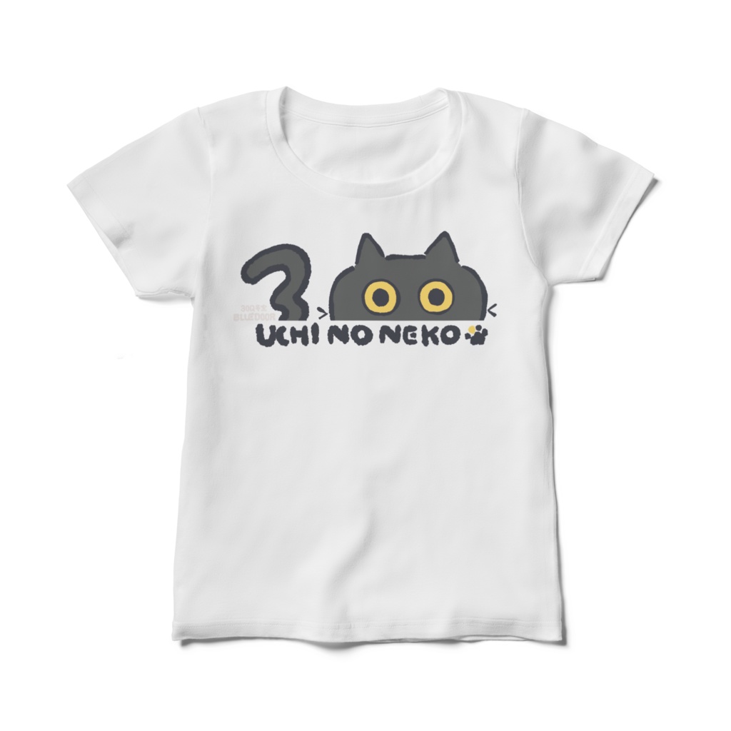 うちの猫T 一色猫ver.【白オッド 白 黒 グレー】