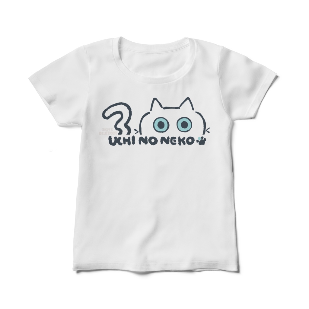 うちの猫T 一色猫ver.【白オッド 白 黒 グレー】