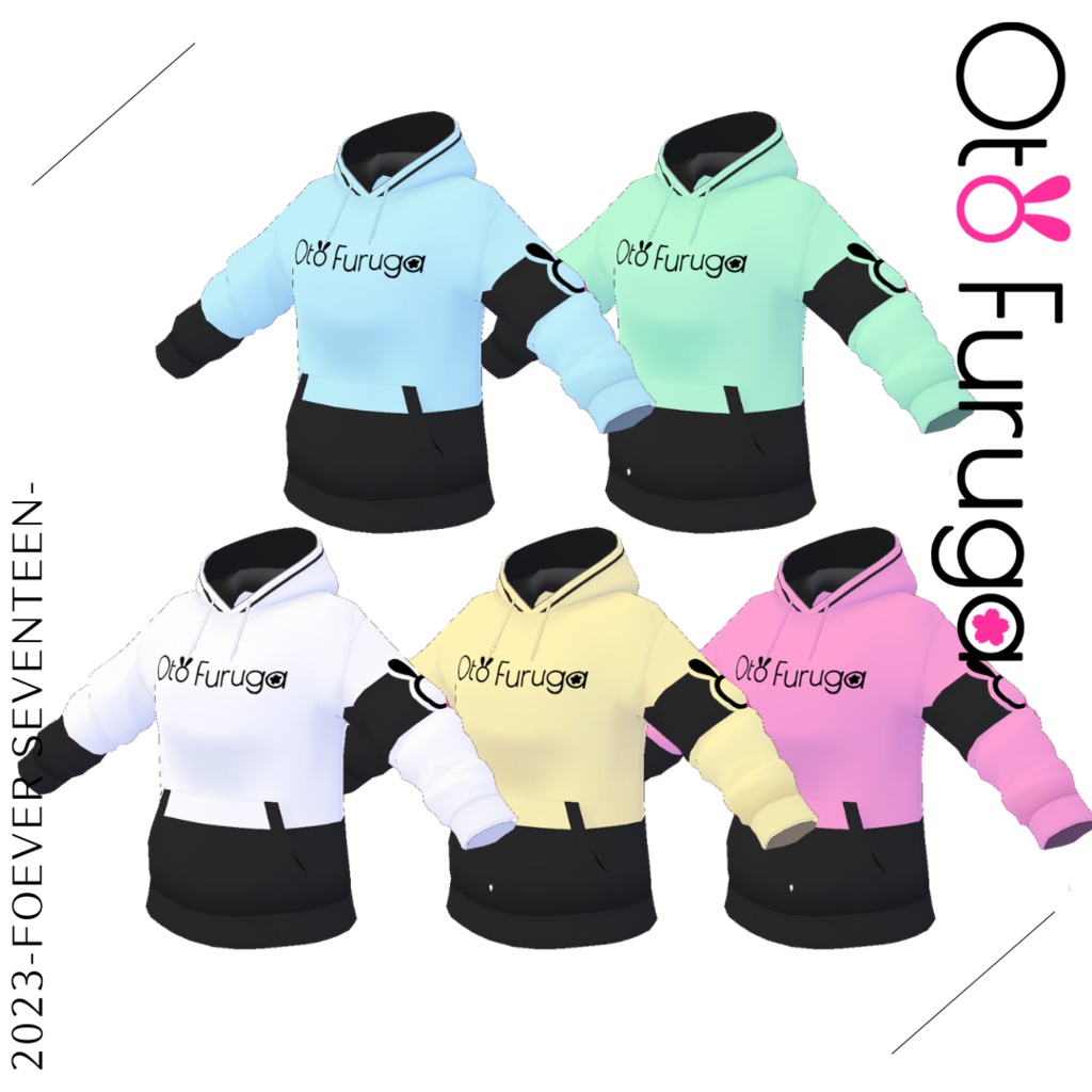 【無償あり】VRoid用おとパーカー2023【テクスチャ】