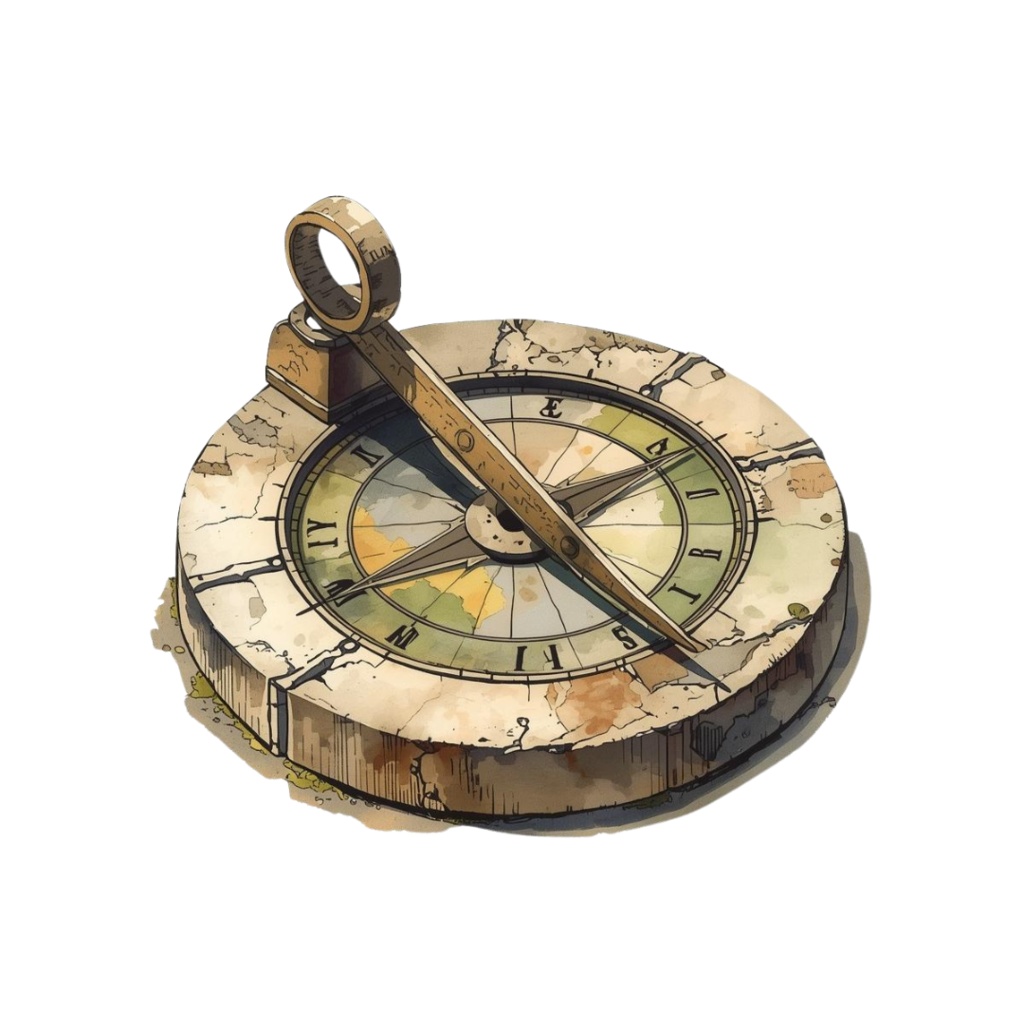 水彩画アンティーク時計のクリップアート素材13点セット|PNG背景透過