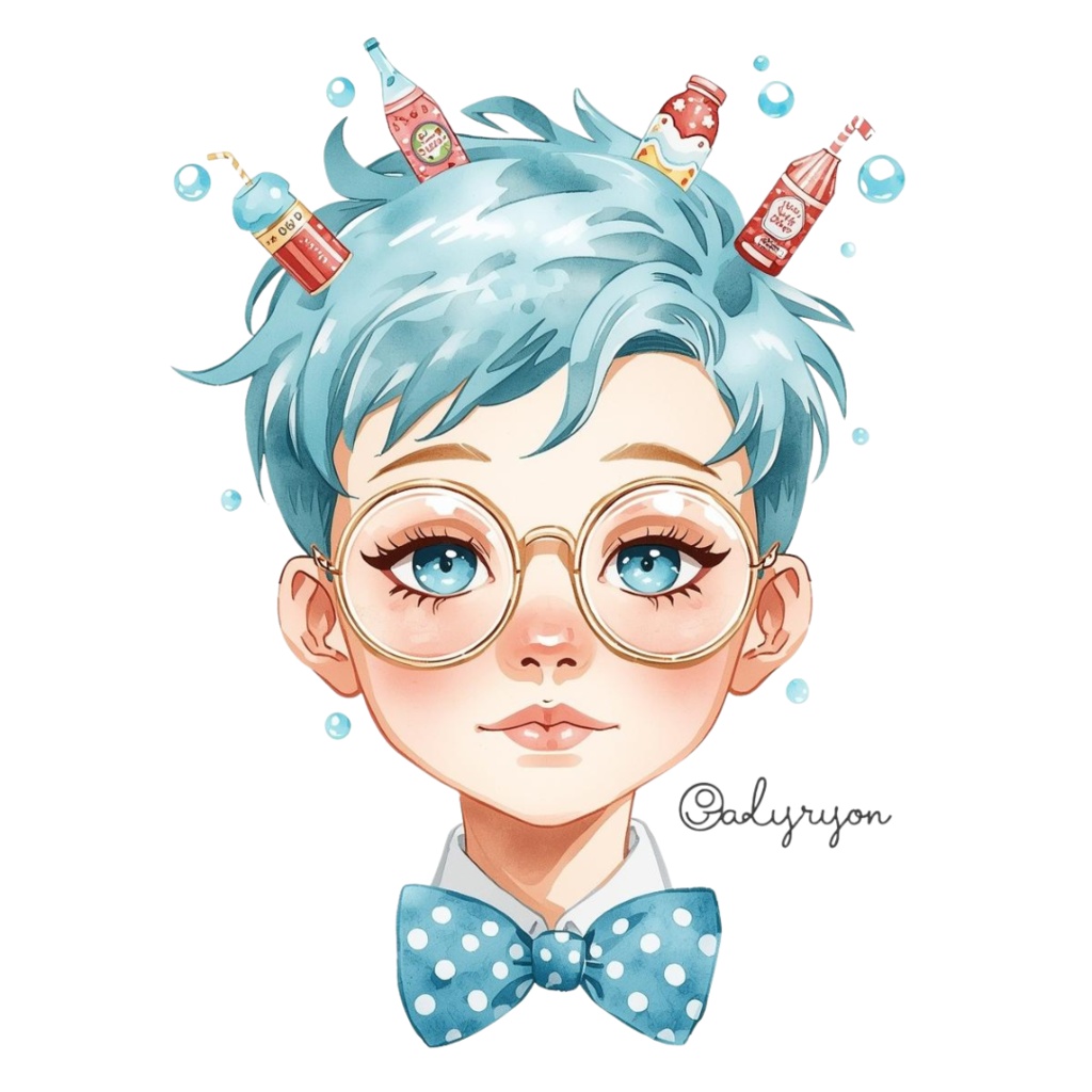 つぶグミ達の可愛い水彩クリップアート素材 11点セット|PNG背景透過