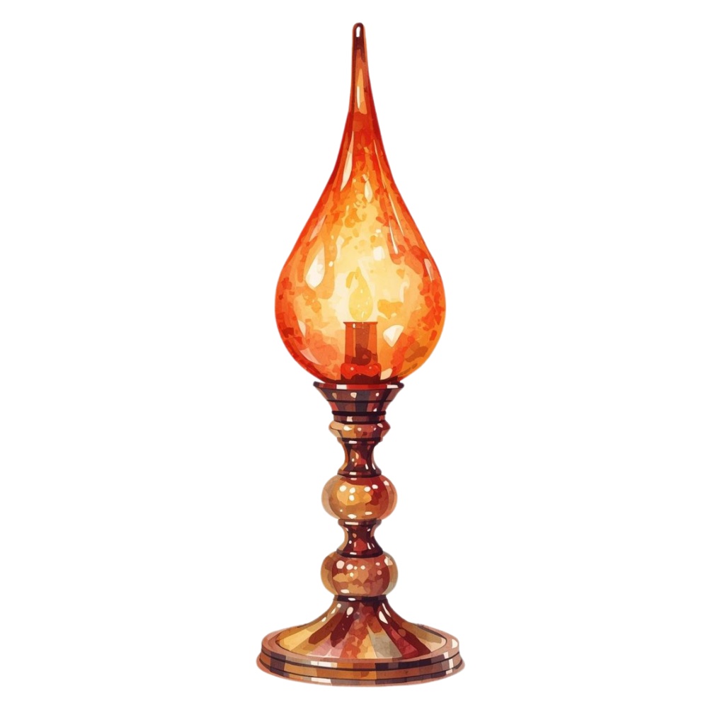 世界を彩る水彩画ランプのクリップアート素材16点セット|PNG背景透過