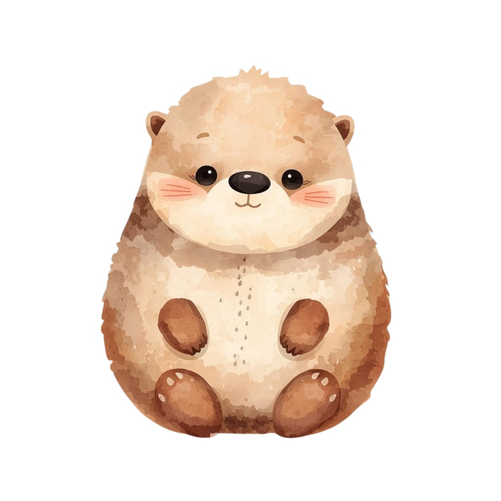 コロッと可愛い水彩画動物クリップアート素材18点セット|PNG背景透過