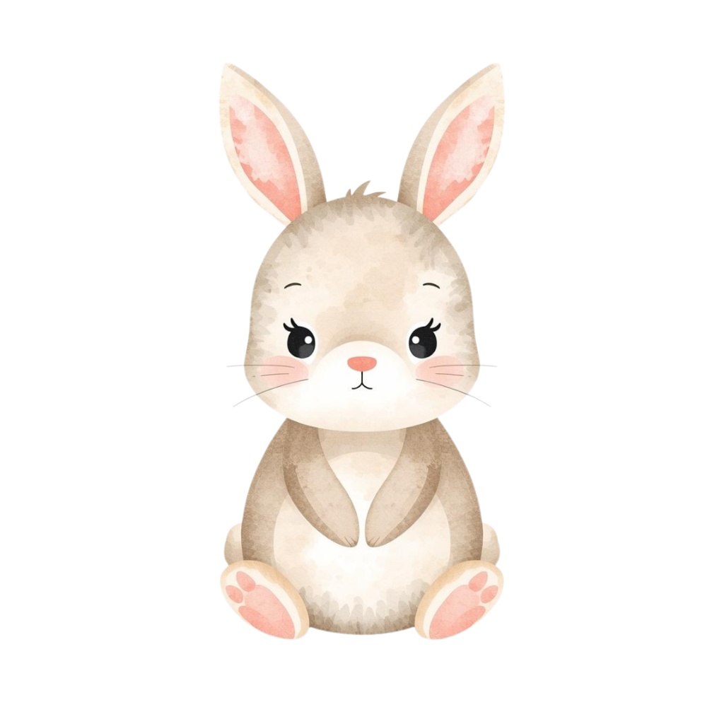 コロッと可愛い水彩画動物クリップアート素材18点セット|PNG背景透過