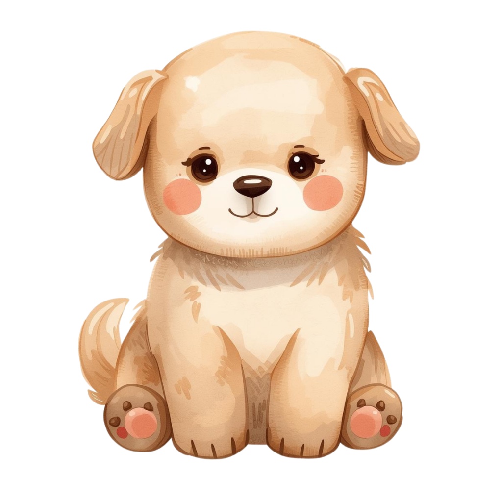 コロッと可愛い水彩画動物クリップアート素材18点セット|PNG背景透過