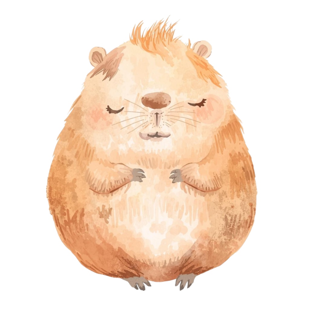 コロッと可愛い水彩画動物クリップアート素材18点セット|PNG背景透過