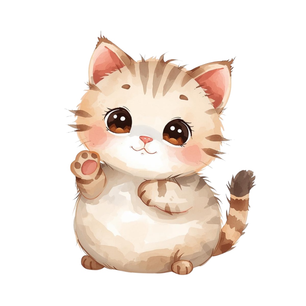 コロッと可愛い水彩画動物クリップアート素材18点セット|PNG背景透過