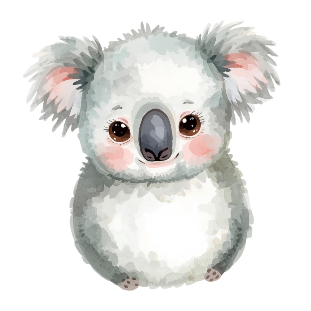 コロッと可愛い水彩画動物クリップアート素材18点セット|PNG背景透過