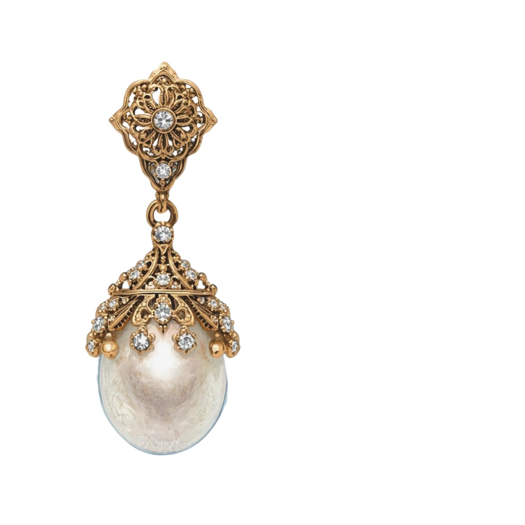 水彩画アンティークアクセサリーのクリップアート素材23点セット|PNG背景透過