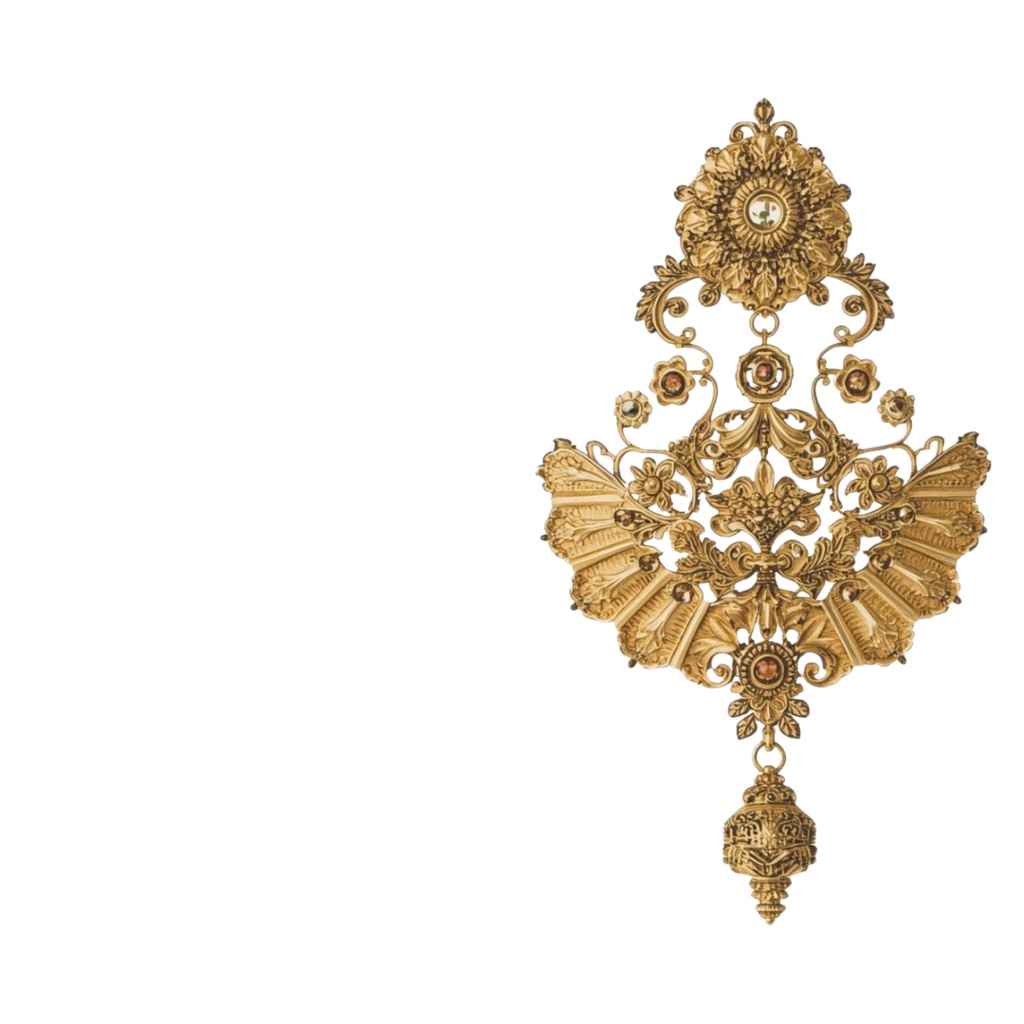 水彩画アンティークアクセサリーのクリップアート素材23点セット|PNG背景透過