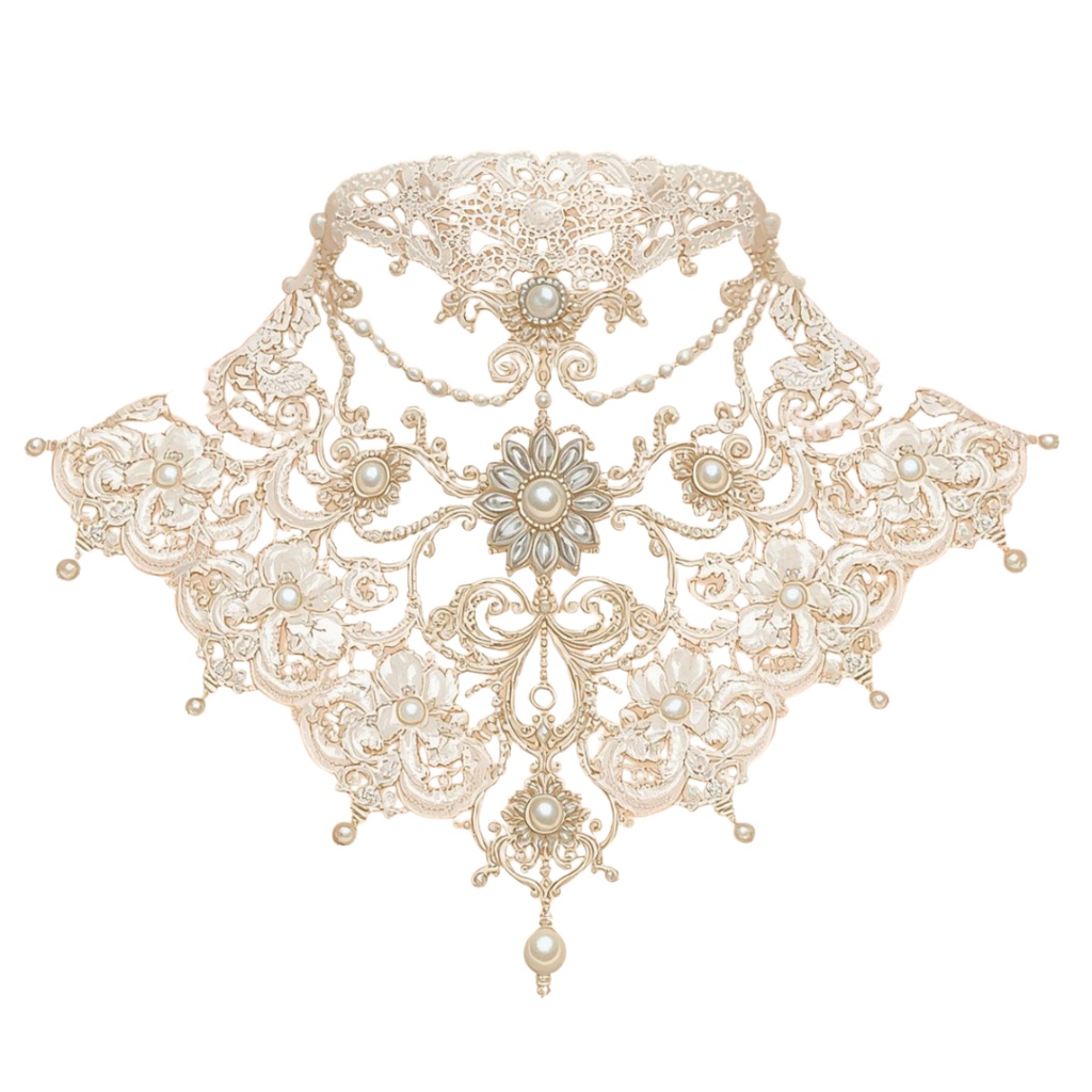 水彩画アンティークアクセサリーのクリップアート素材23点セット|PNG背景透過