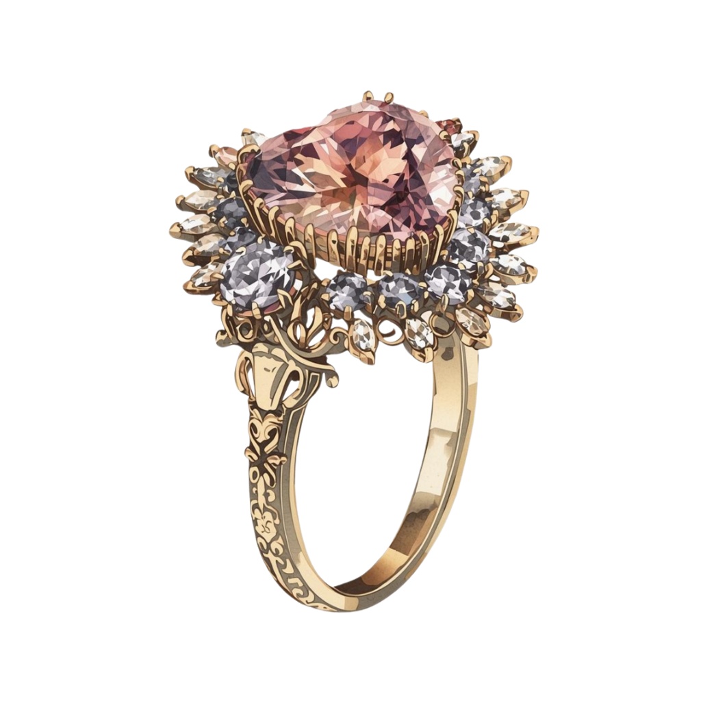 水彩画アンティークアクセサリーのクリップアート素材23点セット|PNG背景透過