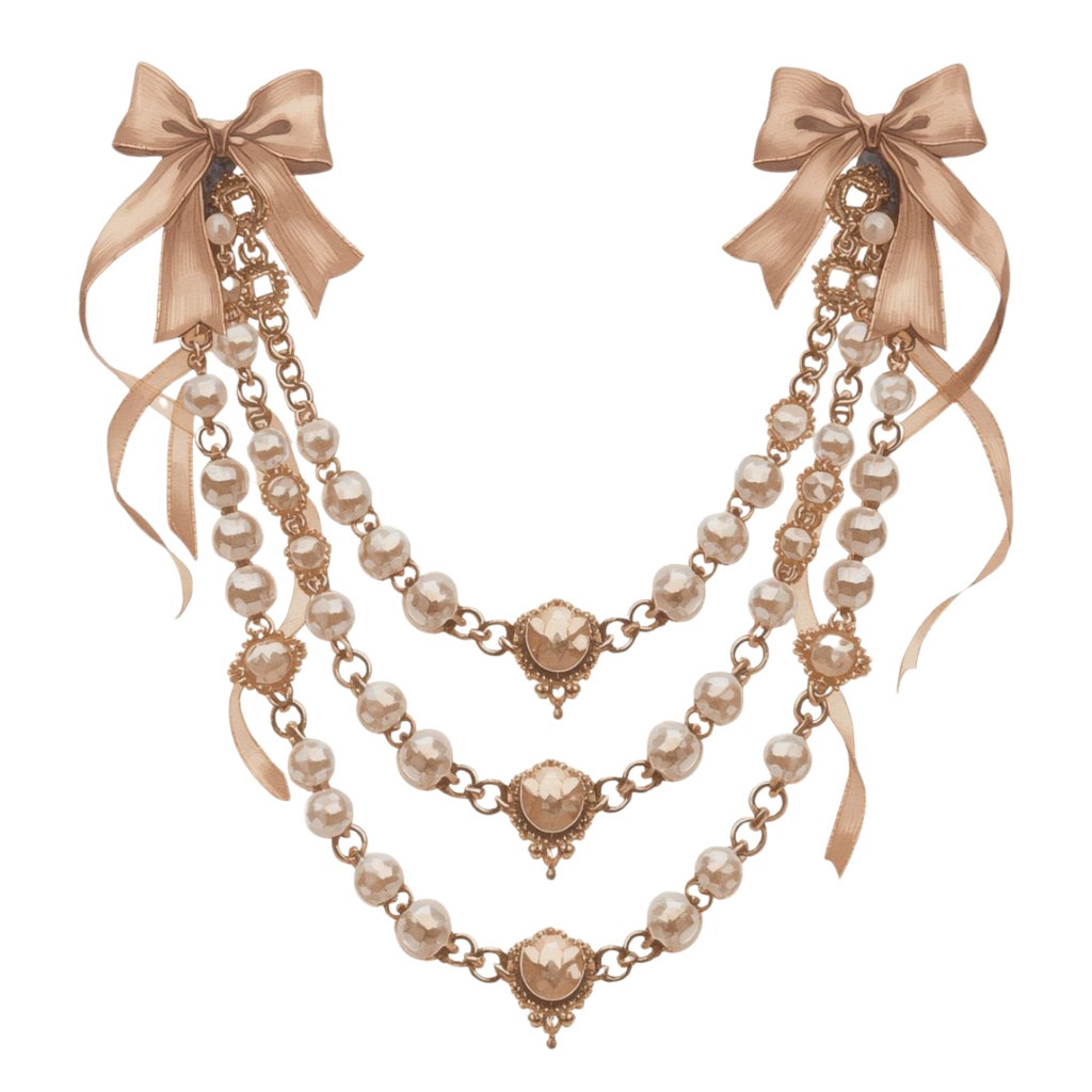 水彩画アンティークアクセサリーのクリップアート素材23点セット|PNG背景透過