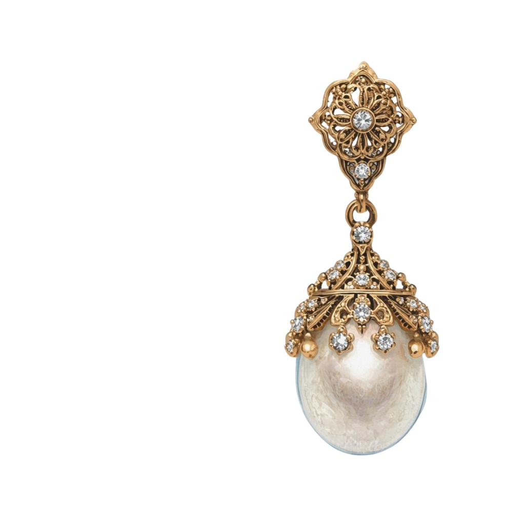 水彩画アンティークアクセサリーのクリップアート素材23点セット|PNG背景透過