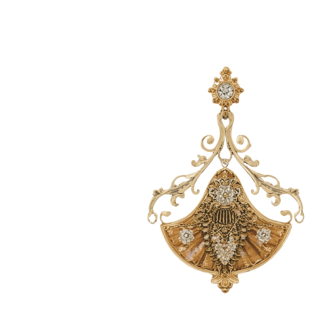 水彩画アンティークアクセサリーのクリップアート素材23点セット|PNG背景透過